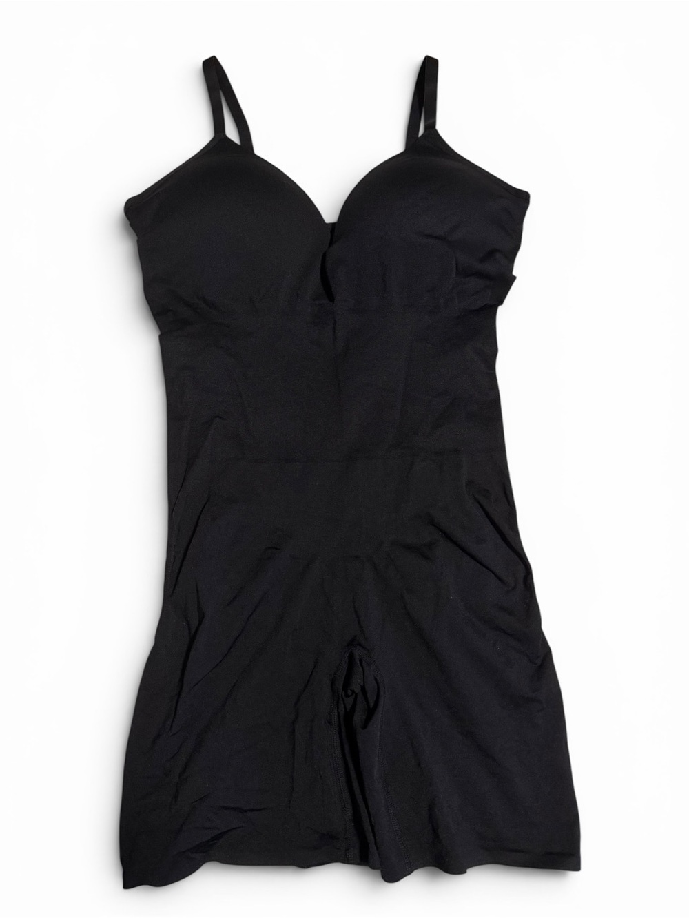 Primark Women’s Black Seamless Shapewear Bodysuit Shorts Built-In Cups | Size XL - Picture 2 of 4